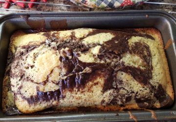 Marble Cake with White Chocolate Glaze